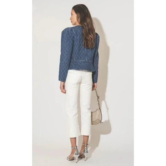 Isabel Marant Étoile Deliona Quilted Jacket – Light Blue | Size 2 - Picture 11 of 16